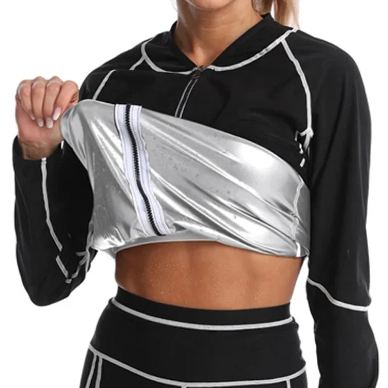 Transform Your Workout with Our Women's Sauna Coat - Ultimate Weight Loss Thermo Sweat Jacket for Fitness and Fat Burning