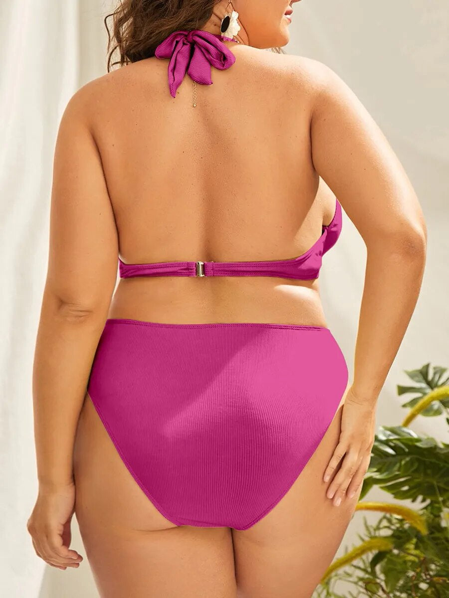 2023 Women Large Size Swimwear Female Beachwear