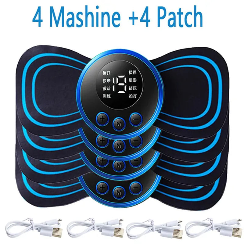 Neck Massage Electric Massager Cervical Neck Back Patch 8 Mode Pulse Muscle Stimulator Portable Relief Pain