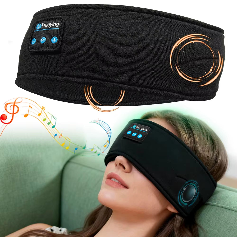Experience Ultimate Comfort with Our Wireless Bluetooth Music Eye Mask: The Perfect Sports Headband for Anti-Noise Listening During Running, Yoga, and Relaxation