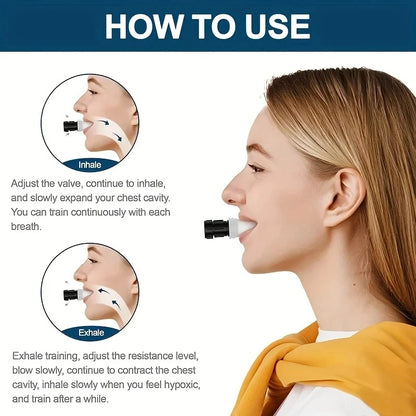 Breathing Trainer Abdominal Respiratory Muscles Compact Silicone Breathing Exercise