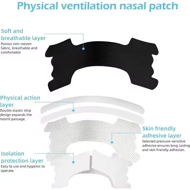Experience Restful Nights with Our Extra Strength Black Nose Strips - Effective Anti-Snoring Solution for Adults and Children (Available in 10, 30, or 60 Packs)