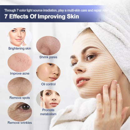 Transform Your Skin with the 7 Colors LED Photon Machine - Nano Spray Face & Body Rejuvenation for Home Use