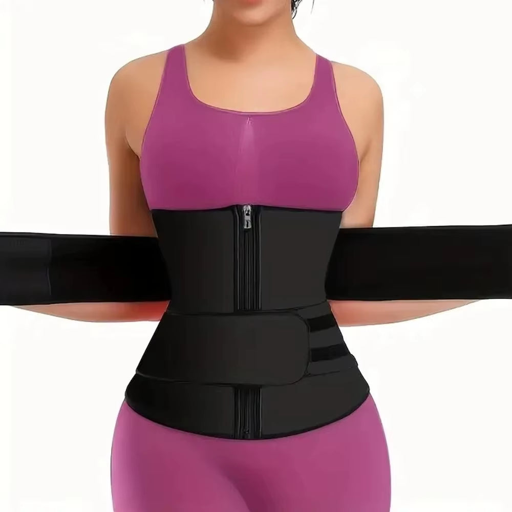 Sculpt Your Silhouette with the Ultimate Waist Trainer Slimming Body Shaper Fitness Belt - Achieve Weight Loss and Enhance Your Workout!