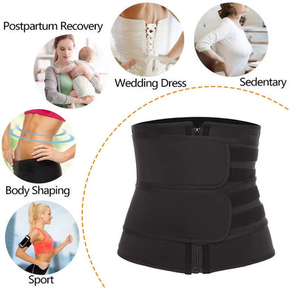 Sculpt Your Silhouette with the Ultimate Waist Trainer Slimming Body Shaper Fitness Belt - Achieve Weight Loss and Enhance Your Workout!