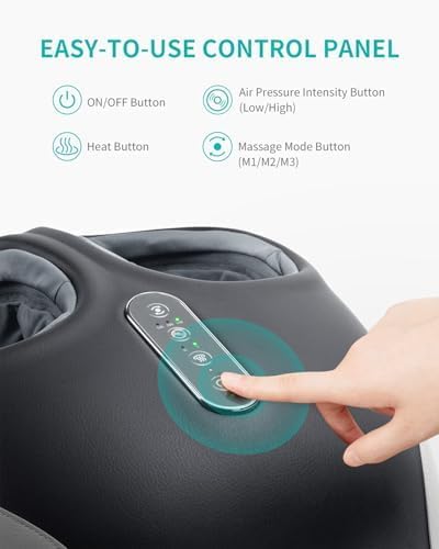 Revitalize Your Feet with the Nekteck Foot Massager Machine - Deep Kneading Shiatsu with Heat, Air Compression & Adjustable Intensity for Ultimate Relaxation