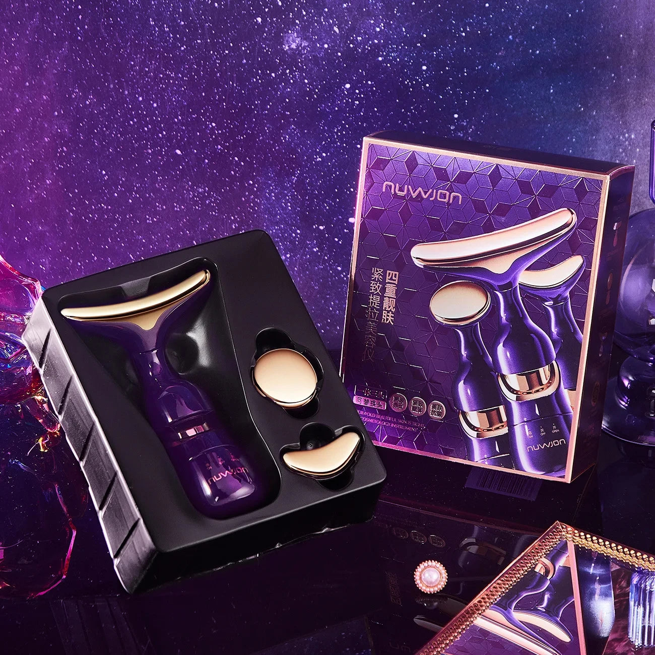 Revitalize Your Skin with the 3-in-1 Facial Lifting Device - Neck, Facial, and Eye Massage for Youthful Radiance!