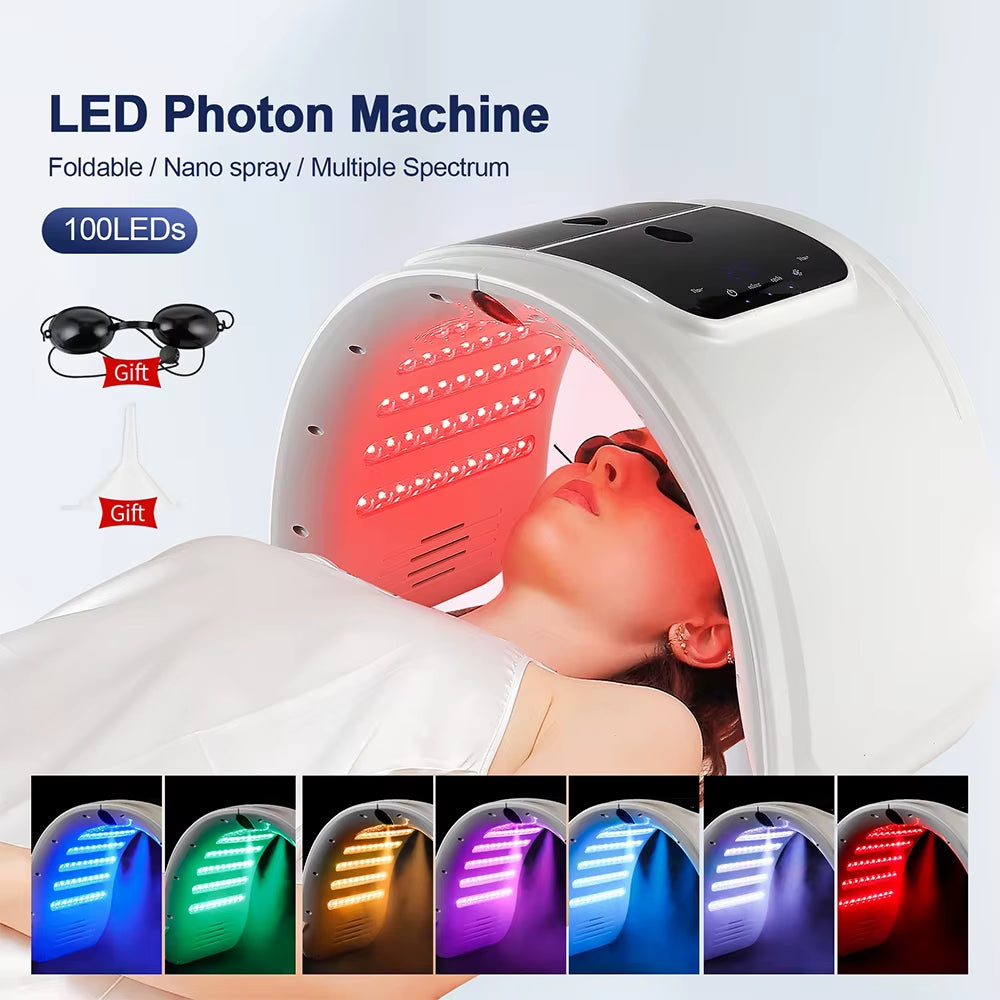 Transform Your Skin with the 7 Colors LED Photon Machine - Nano Spray Face & Body Rejuvenation for Home Use