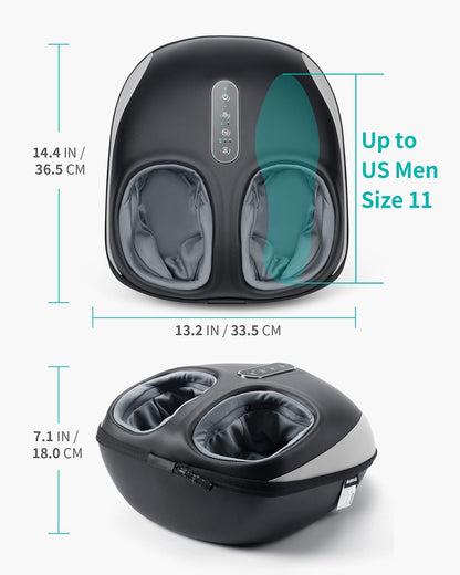 Revitalize Your Feet with the Nekteck Foot Massager Machine - Deep Kneading Shiatsu with Heat, Air Compression & Adjustable Intensity for Ultimate Relaxation