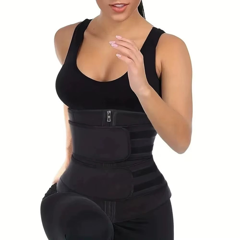 Sculpt Your Silhouette with the Ultimate Waist Trainer Slimming Body Shaper Fitness Belt - Achieve Weight Loss and Enhance Your Workout!