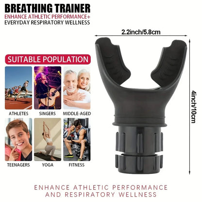 Breathing Trainer Abdominal Respiratory Muscles Compact Silicone Breathing Exercise