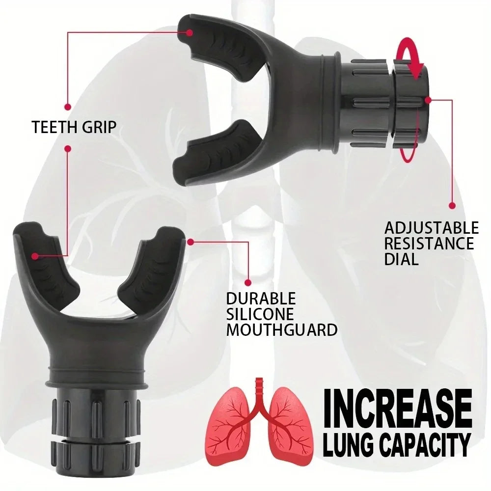 Breathing Trainer Abdominal Respiratory Muscles Compact Silicone Breathing Exercise