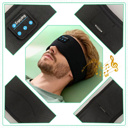 Experience Ultimate Comfort with Our Wireless Bluetooth Music Eye Mask: The Perfect Sports Headband for Anti-Noise Listening During Running, Yoga, and Relaxation