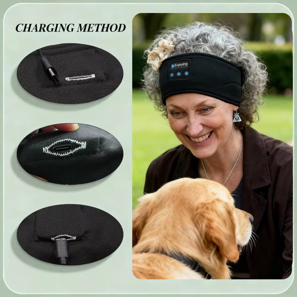 Experience Ultimate Comfort with Our Wireless Bluetooth Music Eye Mask: The Perfect Sports Headband for Anti-Noise Listening During Running, Yoga, and Relaxation