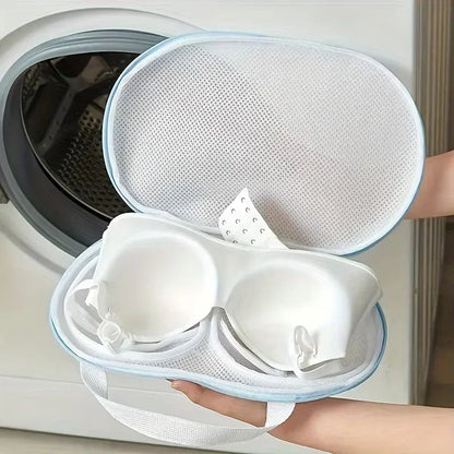 Protect Your Lingerie with Our Foldable Mesh Bra Wash Bag - Ideal for Safe Washing and Travel!