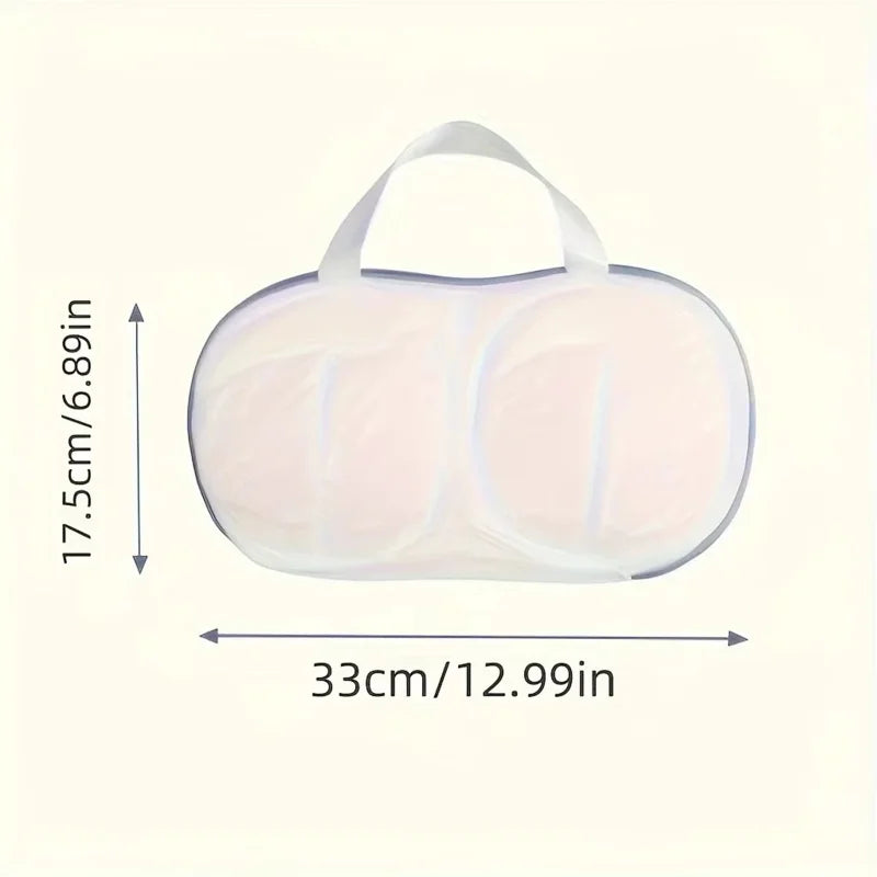 Protect Your Lingerie with Our Foldable Mesh Bra Wash Bag - Ideal for Safe Washing and Travel!