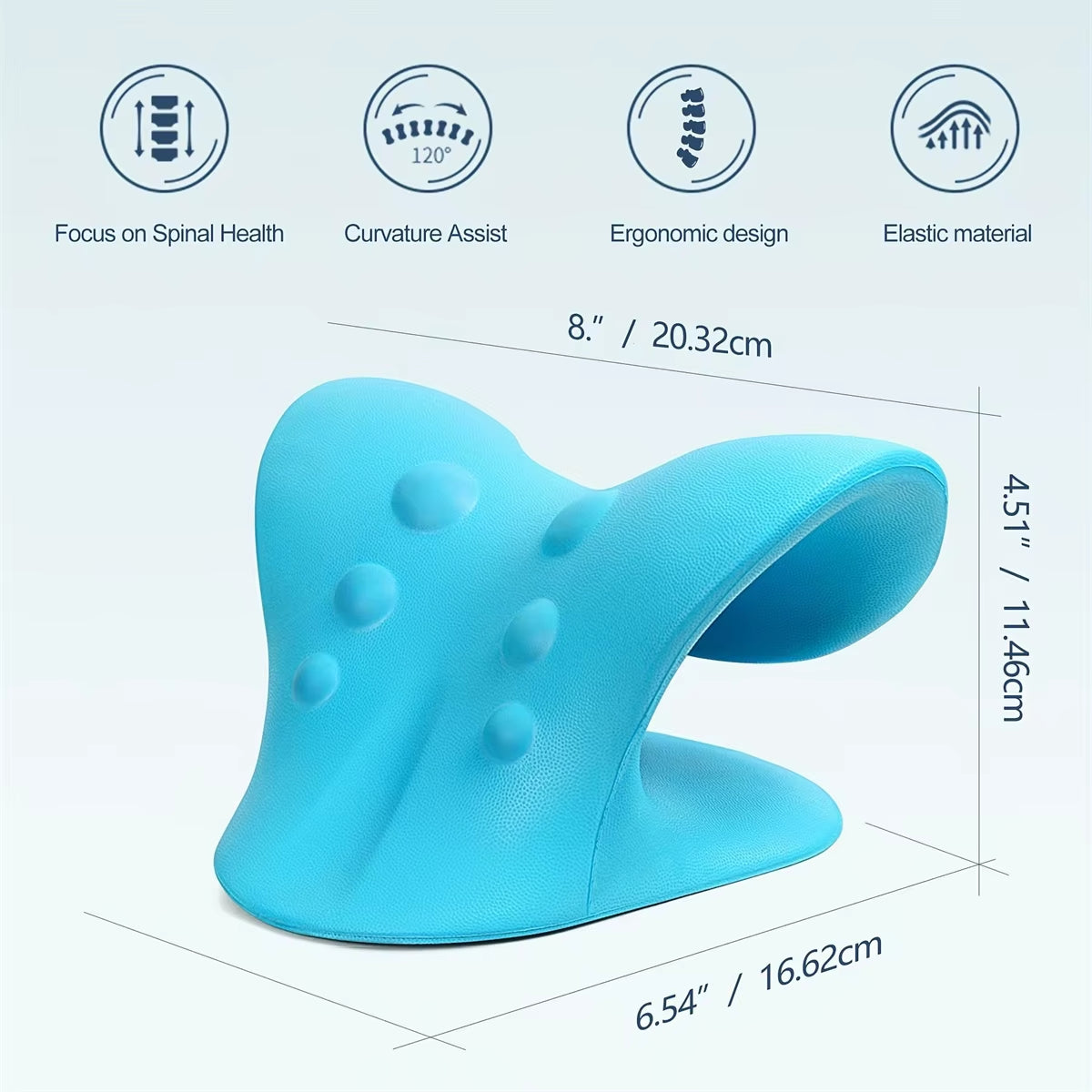 Experience Ultimate Relaxation with the C-Shaped Neck and Shoulder Pillow - Your Cervical Traction Device for TMJ Pain Relief and Spine Alignment