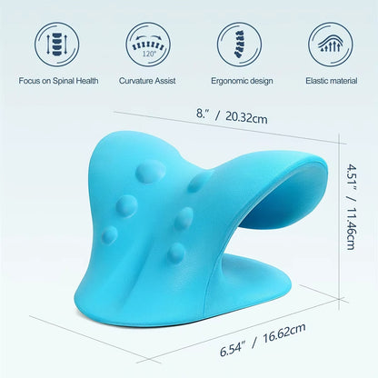 Experience Ultimate Relaxation with the C-Shaped Neck and Shoulder Pillow - Your Cervical Traction Device for TMJ Pain Relief and Spine Alignment