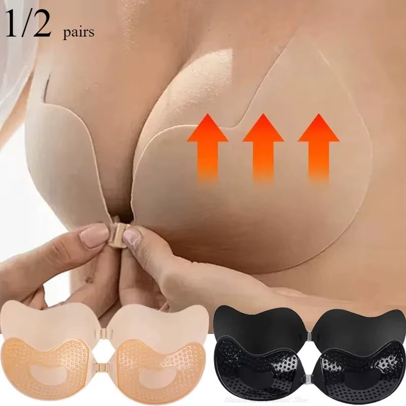 Elevate Your Style with the Invisible Push-Up Bra: Backless, Strapless, and Seamless Comfort in Silicone