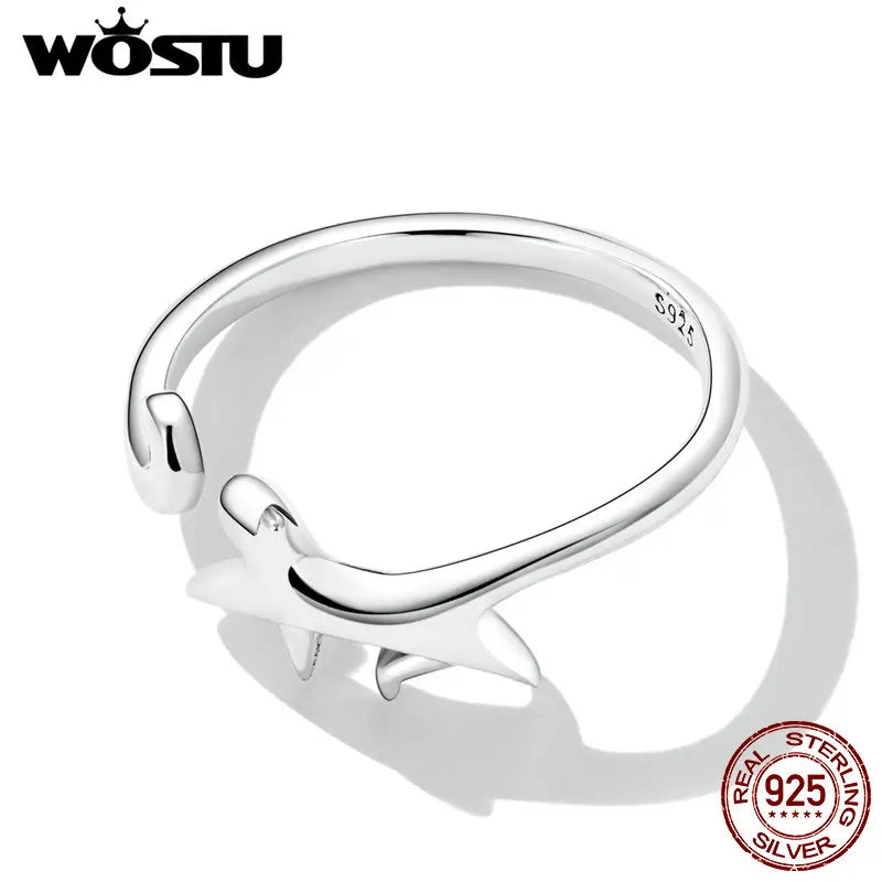 Charming 100% 925 Sterling Silver Cat Open Ring - A Trendy Animal-Inspired Jewelry Gift for Women