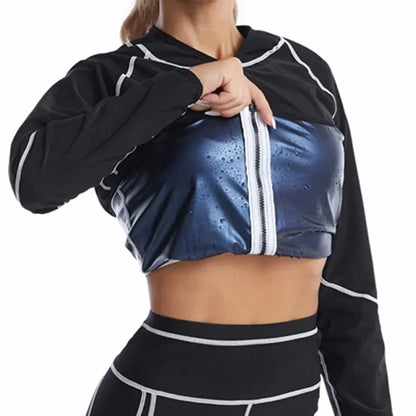 Transform Your Workout with Our Women's Sauna Coat - Ultimate Weight Loss Thermo Sweat Jacket for Fitness and Fat Burning