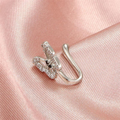 Elevate Your Style with Our Personalized U-Shaped Diamond-Studded Butterfly Nose Clip – A Chic Accessory for Every Woman