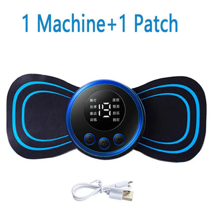  Neck Massage Electric Massager Cervical Neck Back Patch 8 Mode Pulse Muscle Stimulator Portable Relief Pain