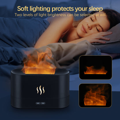 Aromatic Essence Ultrasonic Humidifier with Flame Design for Home and Bedroom