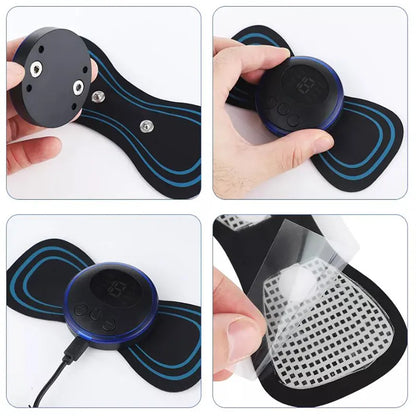  Neck Massage Electric Massager Cervical Neck Back Patch 8 Mode Pulse Muscle Stimulator Portable Relief Pain