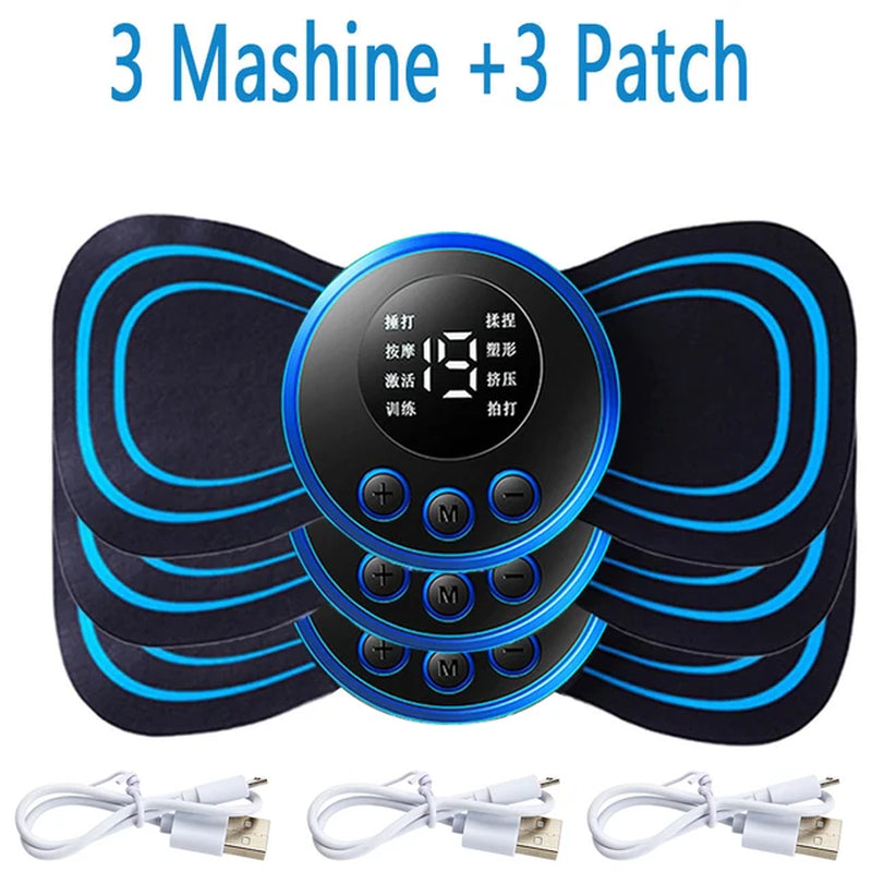  Neck Massage Electric Massager Cervical Neck Back Patch 8 Mode Pulse Muscle Stimulator Portable Relief Pain