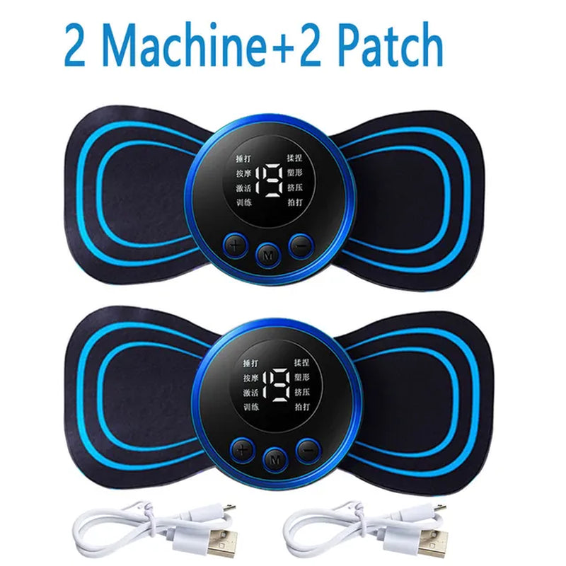  Neck Massage Electric Massager Cervical Neck Back Patch 8 Mode Pulse Muscle Stimulator Portable Relief Pain