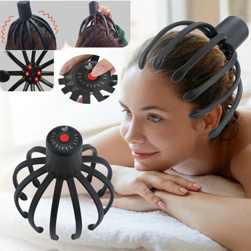 Electric Head Massager Scalp Hair Growth Head Relax Stress Relief 