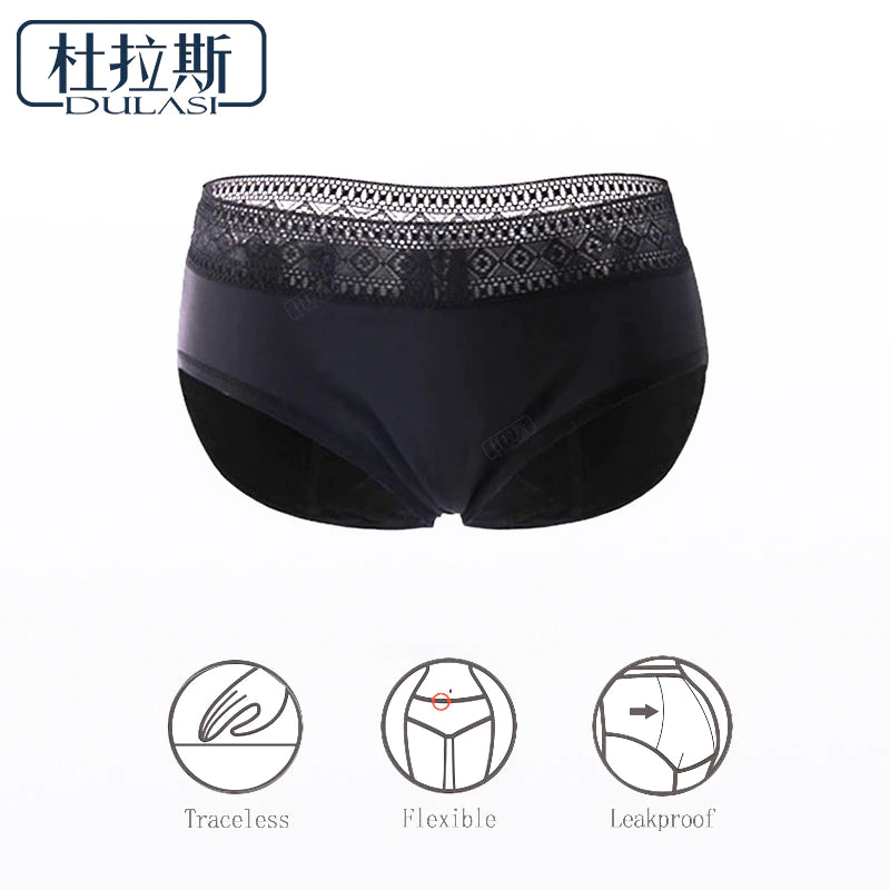 Sexy Lace Menstrual Panties Woman Underwear Thong Leakproof Underpants Incontinence Waterproof Period 