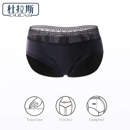 Sexy Lace Menstrual Panties Woman Underwear Thong Leakproof Underpants Incontinence Waterproof Period 