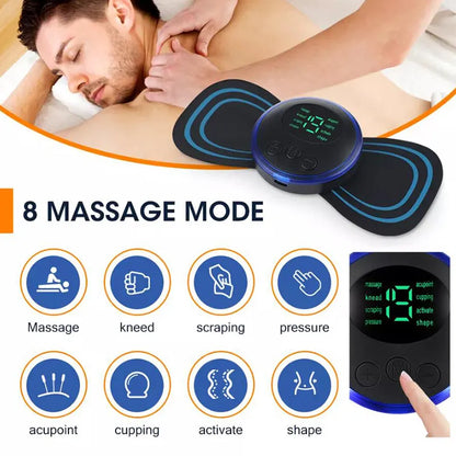  Neck Massage Electric Massager Cervical Neck Back Patch 8 Mode Pulse Muscle Stimulator Portable Relief Pain