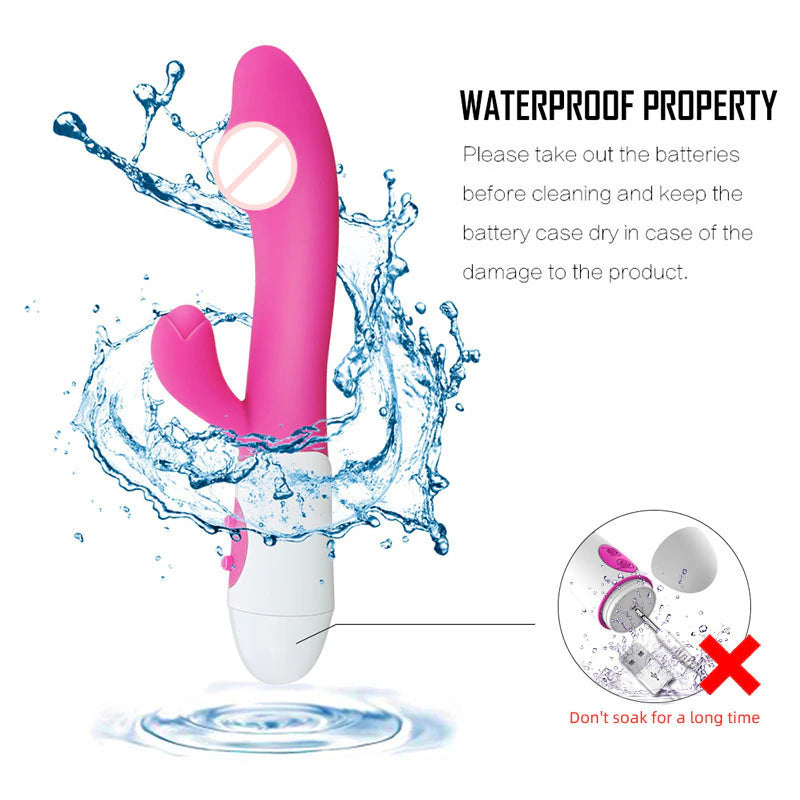  Women Dual Vibration Silicone Waterproof